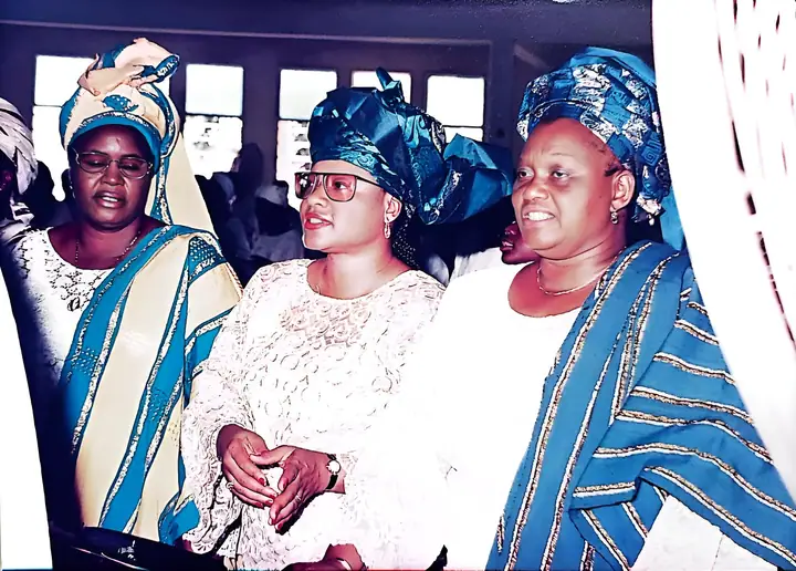 Women dressed for a church gathering, photographed together
