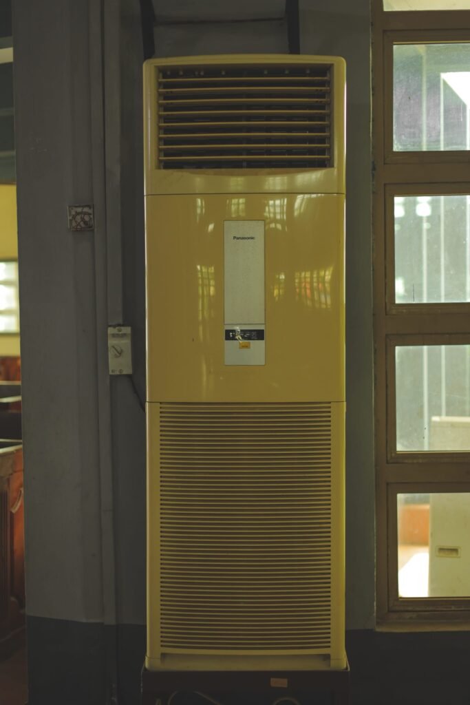 One of the four giant air conditioning units installed in the Cathedral