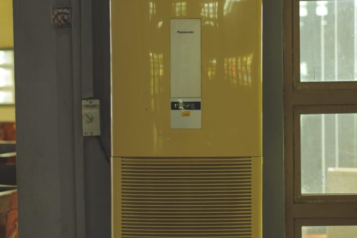 One of the four giant air conditioning units installed in the Cathedral